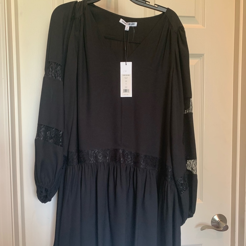 Elizabeth James black dress